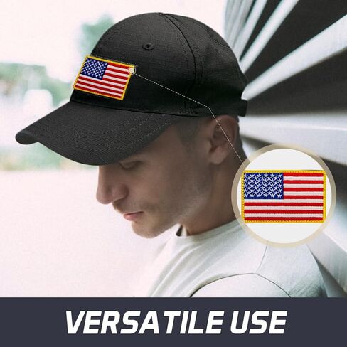 2 PCS US Flag Patch American Patches for Uniform Backpacks Hats Hook and Loop in Saudi Arabia