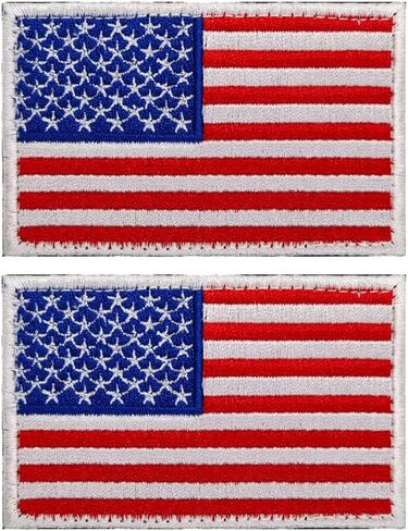 2 PCS US Flag Patch American Patches for Uniform Backpacks Hats Hook and Loop in Saudi Arabia