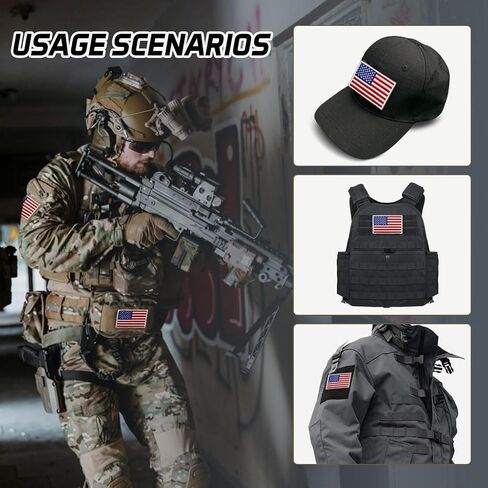 2 PCS US Flag Patch American Patches for Uniform Backpacks Hats Hook and Loop in Saudi Arabia