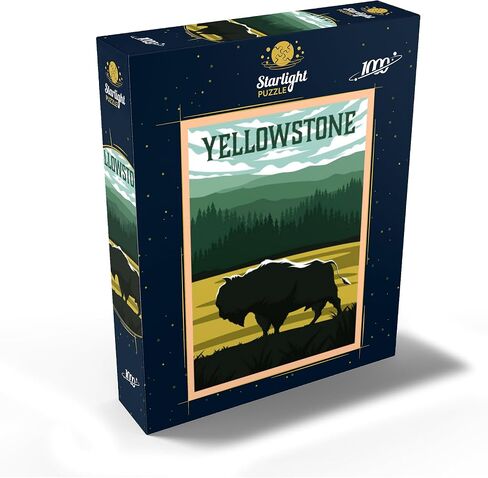 mypuzzle bisons في ملصق يلوستون الوطني آرت ديكو على غرار ملصق خمر) in Kuwait