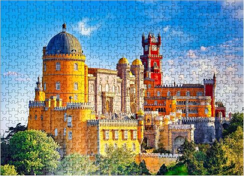 mypuzzle palácio nacional da pena in sintra lisbon portugal - Premium 500 Piece Jigsaw Puzzle للبالغين in Kuwait