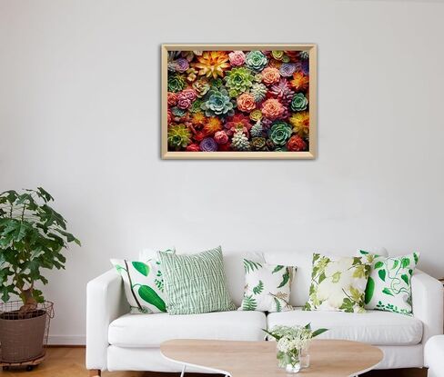500 Piece Puzzle for Adults - Succulent Plants - Family Jigsaw Puzzle, Gift (Succulent, 500 Pieces) in Saudi Arabia