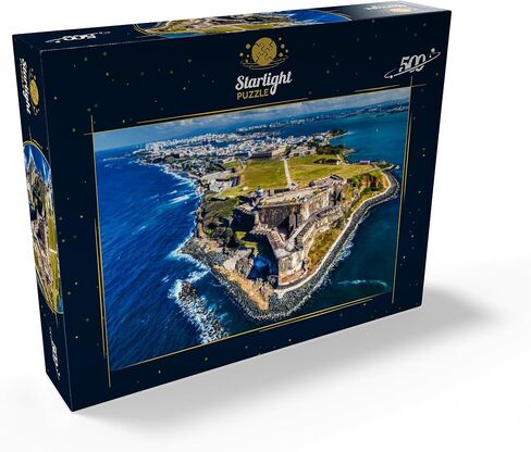 MyPuzzle Aerial Aerial Complet of the Castillo San Felipe del Morro في San Juan القديم ، Puerto Rico - Premium 1000 Piece Jigsaw Puzzle للبالغين in Kuwait