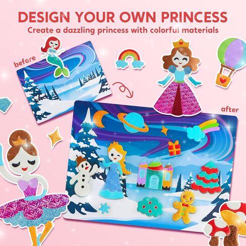 Klever Kits Foil Art Kit للأطفال - لوازم الفنون والحرف ، تلوين خالٍ من الفوضى ، ملصقات رغوة إحباط ، ألعاب السفر الإبداعية ، هدايا أعياد الميلاد للبنين والبنات الأعمار 4 وما فوق in Kuwait