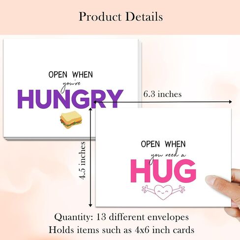 Set of 13 Open When Envelopes - Going Away to College, University Gifts, Leaving Home, Daughter Son Friend Gift College giftA-03 in Kuwait