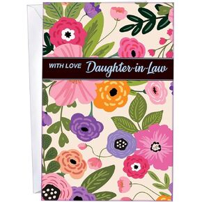 Chuck's Card-O-Rama - Birthday Card For Daughter-in-law - Made in CHICAGO - Large Card Opens to 10" x 7.75" - Extra Thick Paper - 95263