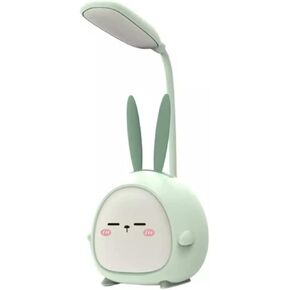 Portable LED Desk Lamp with Night Light Cute Bunny Foldable USB Charge Reading Light for Bedroom Kids Bedside Study (Green)