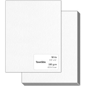 40 Pieces, (65 lb/180 gsm) - White Cardstock 8.5 x 11, Thick Heavy Card Stock Cardboard Printer Paper