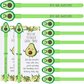 25 Sets Employee Appreciation Gift Inspirational Positive Pens Bulk Funny Ballpoint Pens with Motivational Cards Thank You Gifts for Teachers Nurse Coworkers Volunteer (Avocado)