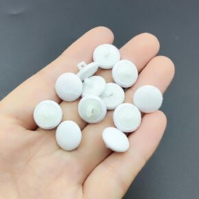 50pcs Satin Cloth Buttons with Metal Shank for Bridal Wedding Dress Blouse Round Buttons - Burgundy, 1/2 Inch (12.5mm)