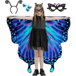 Dual Sided Butterfly Costumes for Girls,Part Halloween Butterfly Wings Adults costume 2024