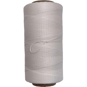 Flat Waxed Leather Sewing Threads, 100% Polyester 150D/0.8mm, 295yds All Purpose Hand Sewing Leather Stitching (Black)