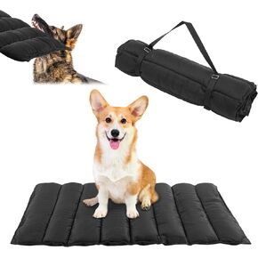 BALAPET Portable Chew Proof Dog Bed, Waterproof Outdoor Travel Camping Dog Bed, Durable Dog Bed for Aggressive Chewers,Foldable Machine Washable Dog Mats for Car,Sofa,Cage(48inx30in)