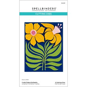 Spellbinders Fresh Picked Daffodils Etched Die, Metal