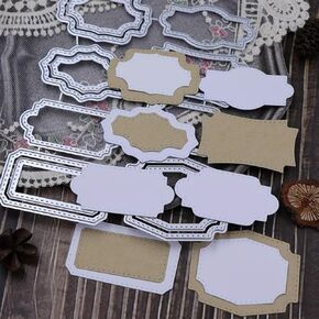 3D Backgrounds Frame Cutting Dies for Card Making Metal Die-Cuts Scrapbooking Art DIY Paper Craft Embossing for Party WeddingAlbum Decoration (Bow lace-7.7x7.7cm)