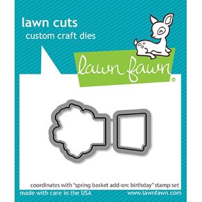 Lawn Fawn LF3662 Spring Basket Add-On: Birthday Lawn Cuts Dies