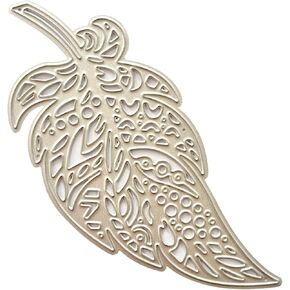 Large Leaf Die Cut for Card Making, Hollow-Out Metal Cutting Dies Congratulations Die Cuts Birthday Embossing Stencils Template for DIY Scrap-Booking Decor Wedding Birthday Blessing Card