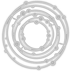 3D Spotted Line Circle Nesting Frame Cutting Dies for Card Making Metal Cutting Dies for Photo Paper Craft Album Decorative DIY Scrapbooking Embossing Card Making Supplies Decor Scrapbooking Die-Cuts