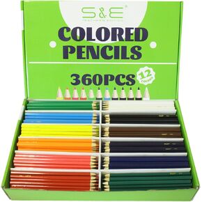 S & E TEACHER'S EDITION 50Pcs Colored Pencils,50 Vibrant Colors, Drawing Coloring Pencils for Kids School Supplies for Teachers