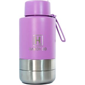 Dog Water Bottle, Insulated Dog Travel Water Bottle, Stainless Steel Pet Water Bottle Dispenser Portable Food and Water Bowl (Yellow, 32 OZ)