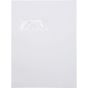 LUXPaper 9 x 12 Open End Window Envelopes | Bright White | 28lb. Text | 500 Qty