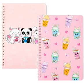 2PACK A5 PUG Spiral Notebooks ، PUGE CARON PUG PUND ، حكمت مجلة Hardbound Writing Notebook Notebor