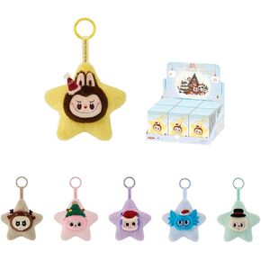 POP MART The Monsters Classic Series-Sparkly Plush Pendant Blind Box, 6PCs The Monsters Blind Box Figures, Random Design Collectible Toys Home Decorations, Holiday Birthday Gifts, Whole Set