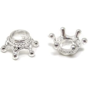 Honbay 50PCS 3D Mini Crown Charms Pendant for DIY Crafts, Jewelry Making, Gift Decoration