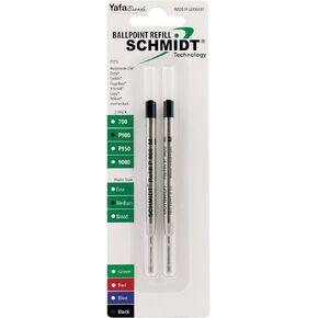 Schmidt P900 Ballpoint Tc Ball Parker Style Refill Medium, Black, 2 Pack Blister (SC58135) in Kuwait