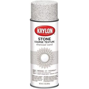 Krylon K18213 Coarse Stone Texture Finish Spray Paint, White Onyx, 12 Ounce
