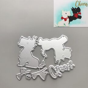 Dog Words Cutting Die, Animal Paper Die Cuts, Cutting Dies for Card Making, Metal Die Cut Stencil for DIY Crafts Scrapbook Album Paper Card…