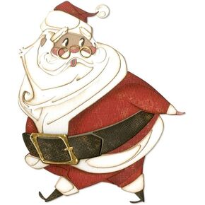 Sizzix Thinlits Die Set 49PK Santa Greetings Colorize by Tim Holtz | 666338 | Metal, Wafer-Thin Cutting Dies for Scrapbooking, Embossing, Journalling, Silver