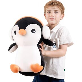 16 "لطيف من طيور البطريق الكبرى أفخم وسادة ناعمة وسادة ، والحيوانات البطريق الكبير محشو بالحيوانات ديكور غرفة ، وهدية للفتيات والفتيان عيد الميلاد ، وعيد الميلاد in Kuwait