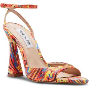 Steve Madden Women's Beki Heeled Sandal, Natural, 7