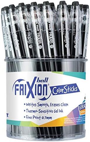 Frixion Colorsticks Erasable Gel Pens, Tub Of 36, Bundle Multicolor Highlighter Pen, 0.7 Gel Pens Black Ink Fine Point, Black Ink Gel Pens, Smooth Writing For Notes~ [Pack Of 1] in Kuwait