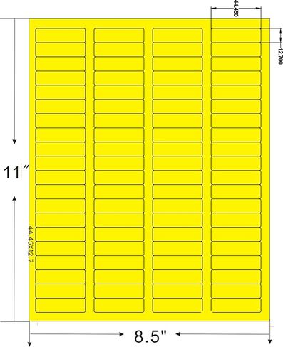 100 ورقة / 8000 Florescent FBA وملصقات عنوان الحجم المتوافقة مع الكلمات 80up 1.75 "x0.5" 80 علامة لكل ورقة. حبر طائرة وليزر مضمونة. (أخضر الفلورسنت) in Kuwait