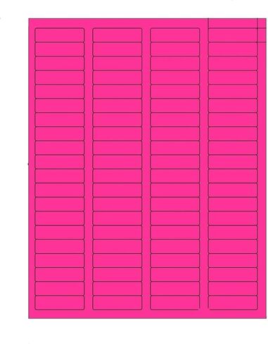 100 ورقة / 8000 Florescent FBA وملصقات عنوان الحجم المتوافقة مع الكلمات 80up 1.75 "x0.5" 80 علامة لكل ورقة. حبر طائرة وليزر مضمونة. (أخضر الفلورسنت) in Kuwait