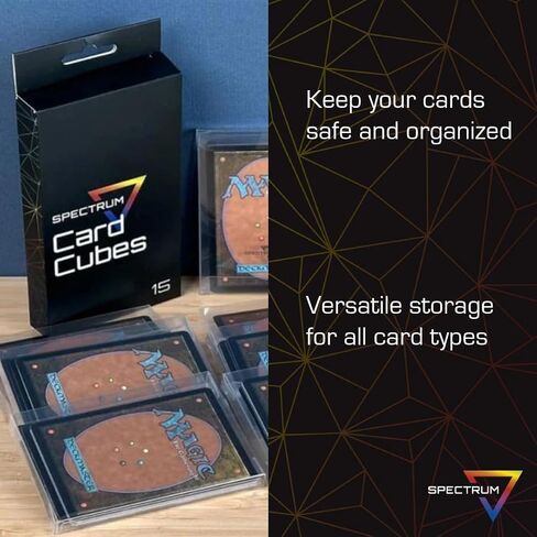 BCW Spectrum Card Cubes | Holds 15 Sleeved Cards | Crystal Clear Acrylic Storage in Saudi Arabia