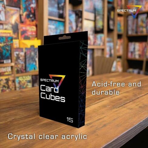 BCW Spectrum Card Cubes | Holds 15 Sleeved Cards | Crystal Clear Acrylic Storage in Saudi Arabia