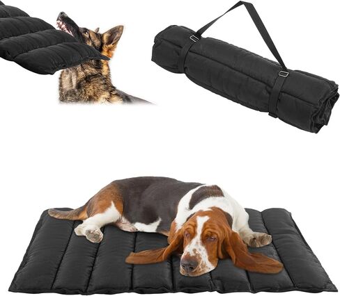 BALAPET Portable Chew Proof Dog Bed, Waterproof Outdoor Travel Camping Dog Bed, Durable Dog Bed for Aggressive Chewers,Foldable Machine Washable Dog Mats for Car,Sofa,Cage(48inx30in) in Saudi Arabia