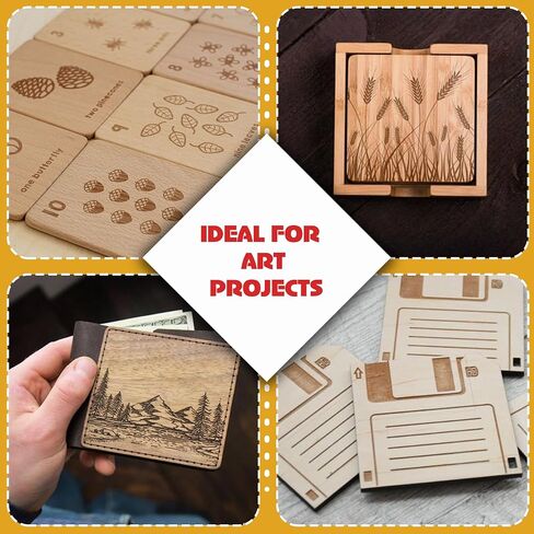20 Pcs Unfinished Wood Squares for Crafts 4 inch Blank Wooden Squares 0.1'' Thickness Wooden Square Cutouts Tiles for DIY Crafts Painting Coasters Engraving Scrabble Home Decorations Staining in Saudi Arabia