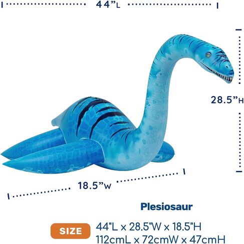 3 pack Inflatable Dinosaur Jurassic Birthday Party Supplies Giant Blow up Dinosaur Birthday Decorations Jumbo Balloons for Kids (Plesiosaur Tyrannosaurus Therizinosaurus) in Kuwait