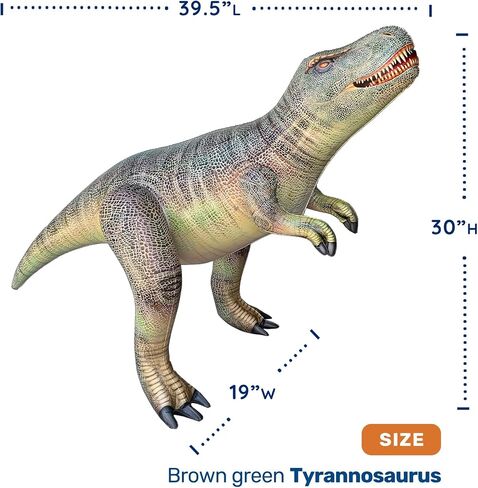 3 pack Inflatable Dinosaur Jurassic Birthday Party Supplies Giant Blow up Dinosaur Birthday Decorations Jumbo Balloons for Kids (Plesiosaur Tyrannosaurus Therizinosaurus) in Kuwait