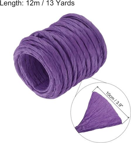 MECCANIXITY Raffia Paper Craft Rope Packing Rope 16.4 Yards Handmade Twisted Paper Craft String/Cord/Rope for DIY Decoration Gift Packaging White in Saudi Arabia