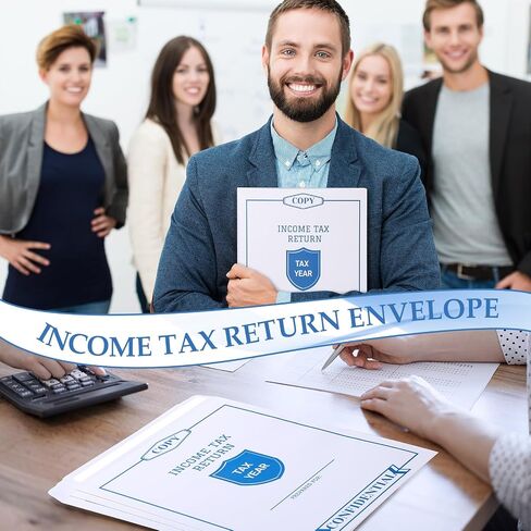 100 Pcs 9 x 12 Inches Income Tax Return Envelope Open End Envelopes Large White Mailer for Storing or Handling Personal and Customer Tax Return in Kuwait