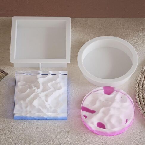 Square Coaster Resin Molds Silicone,Small Coaster Silicone Molds for Resin Casting,Epoxy Resin Molds for DIY Resin Coasters Cup Mats,Home Decor (Square) in Saudi Arabia