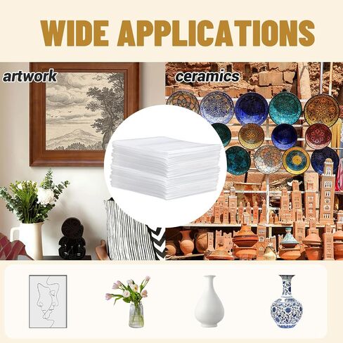 100Pcs Foam Wrap Pouches for Packing Supplies & Fragile Items,Cushion Foam Pouches, Packing Dishes, Shipping, Kitchen Moving Supplies, and Storage.(12 x 16 x 0.02Inch) in Kuwait