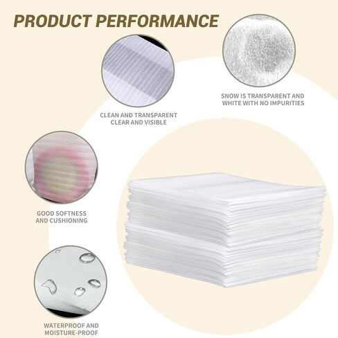 100Pcs Foam Wrap Pouches for Packing Supplies & Fragile Items,Cushion Foam Pouches, Packing Dishes, Shipping, Kitchen Moving Supplies, and Storage.(12 x 16 x 0.02Inch) in Kuwait