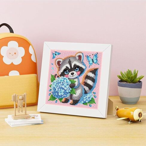 ajepon Sloth Diamond Art Kits for Kids with Frame,Sloths Diamond Art for Kids Ages 8-12,Animal Diamond Painting Kits for Kids with Beautiful Package for Gift Home Wall Decor(7x7inch) in Kuwait