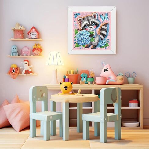 ajepon Sloth Diamond Art Kits for Kids with Frame,Sloths Diamond Art for Kids Ages 8-12,Animal Diamond Painting Kits for Kids with Beautiful Package for Gift Home Wall Decor(7x7inch) in Kuwait